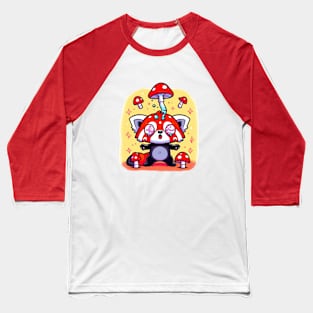 Trippy Red Panda Adventure Baseball T-Shirt